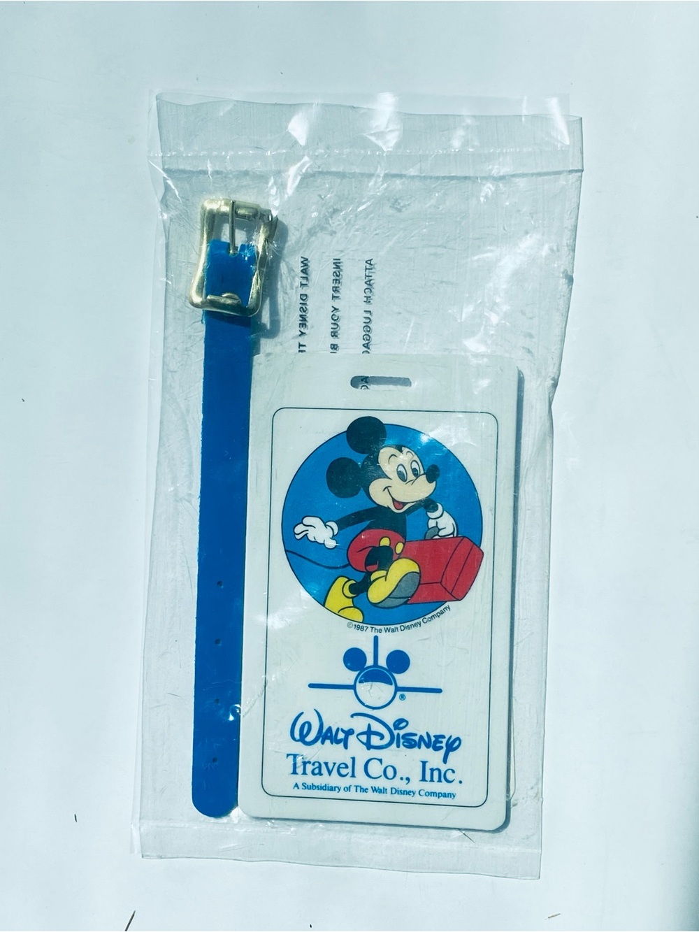 Vintage 1987 NOS Walt Disney Travel Co Luggage Tag
